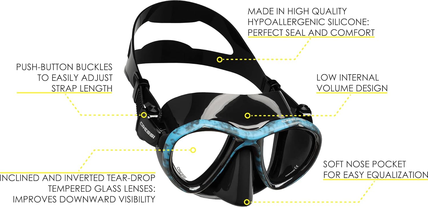 Cressi Adult-High Level Free Diving Equipment – Gara Professional Set 3 ...