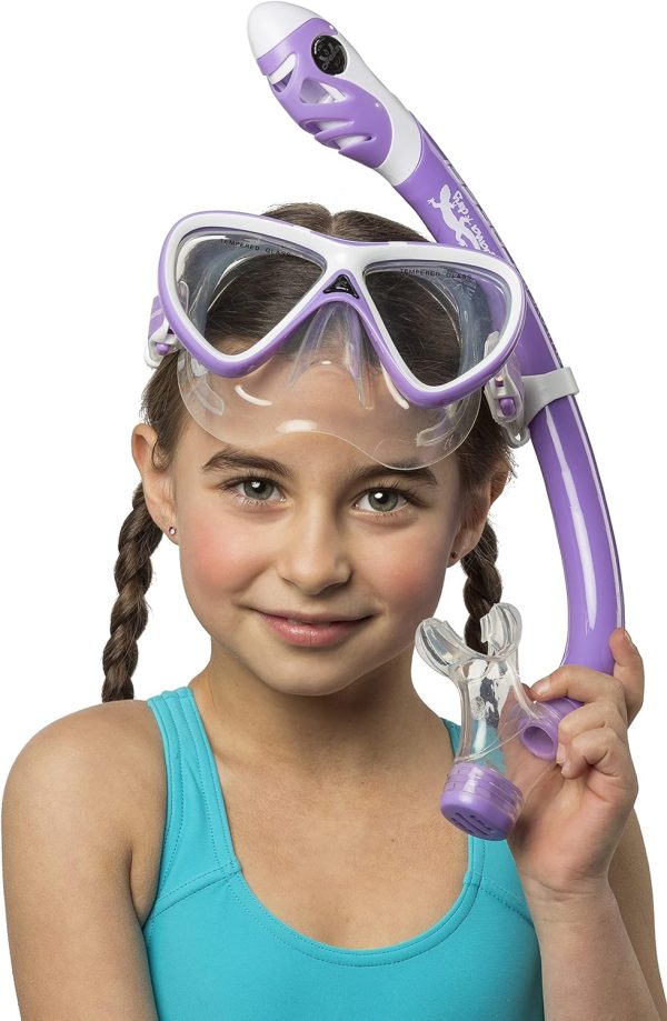 Cressi Snorkeling Silicone Set (mask & dry snorkel) for Kids aged 5 to ...