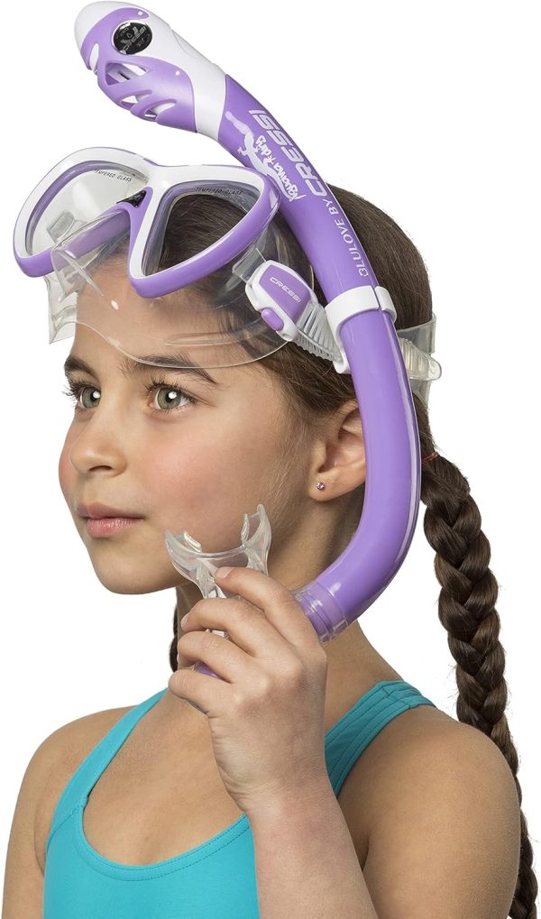 Cressi Snorkeling Silicone Set (mask & dry snorkel) for Kids aged 5 to ...