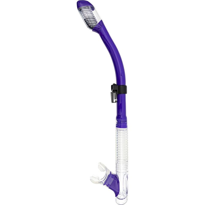 Cressi Adult Dry-Top Snorkel, Snorkeling Without Worry About Water ...