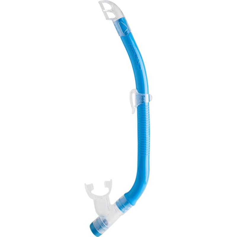 Cressi Kids Semi-Dry Snorkel – Splash-Guard on Top, Bottom Purge Valve ...