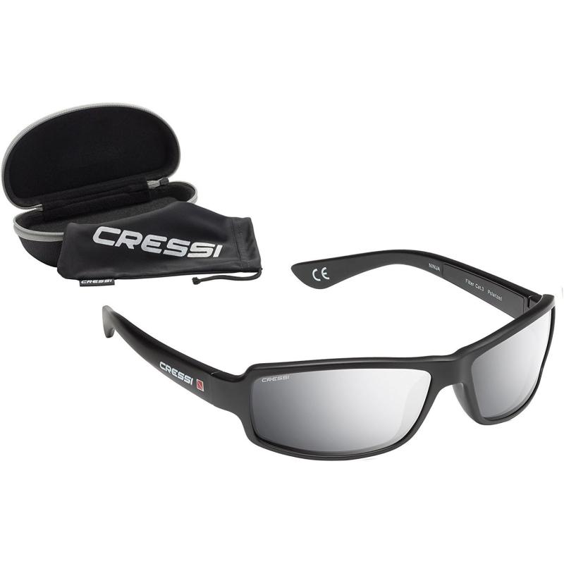 Cressi Ninja Adult Sport Sunglasses, Polarized Lenses, Protective Case ...