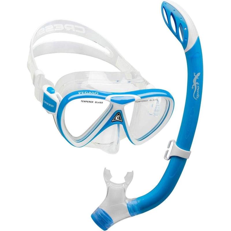 Cressi Snorkeling Silicone Set (Mask & Snorkel) for Kids ages 5 to 15 ...