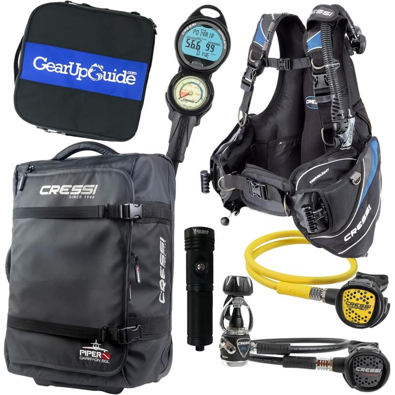 Cressi Travelight 15 LBS Scuba Diving Package Carry On Reg Dive ...