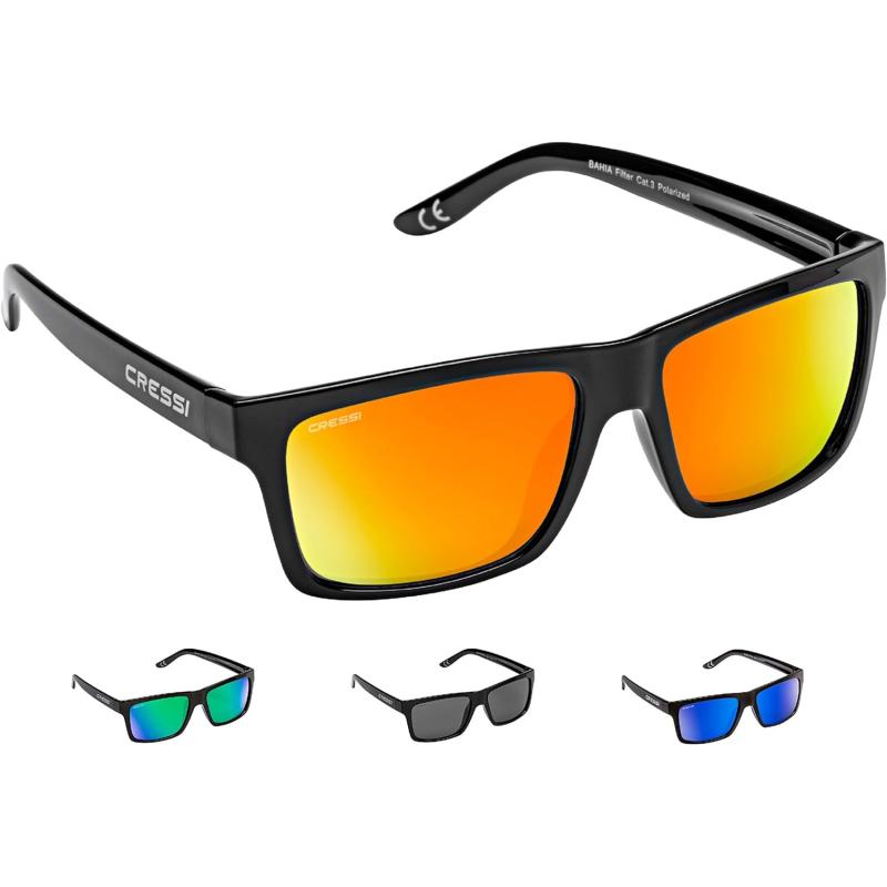 Cressi Bahia Adult Sport Sunglasses, Polarized Lenses, Protective Case ...